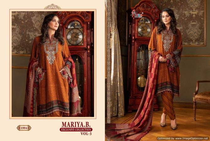 Shree Mariya B Exclusive Collection 3 Festive Wear Georgette Pakistani Salwar Kameez Collection